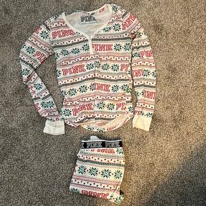 Victoria Secret Pink Christmas Pajamas